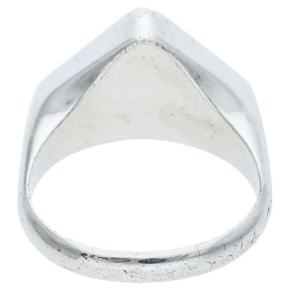 Prada Triangle Logo Silver Ring Men's #12 - Picture 3 of 6